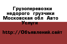 Грузоперевозки недорого, грузчики - Московская обл. Авто » Услуги   